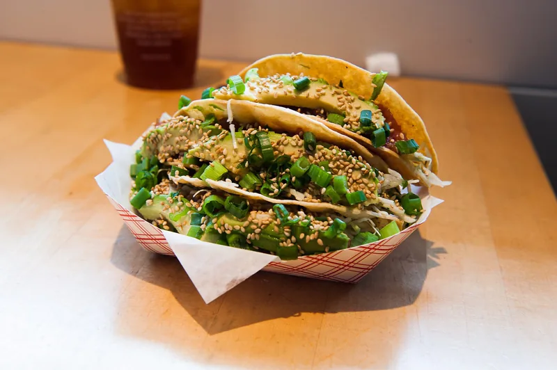 Ahi poke tacos