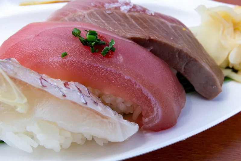 A nigiri sushi platter