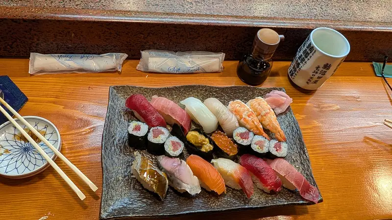 A sushi platter