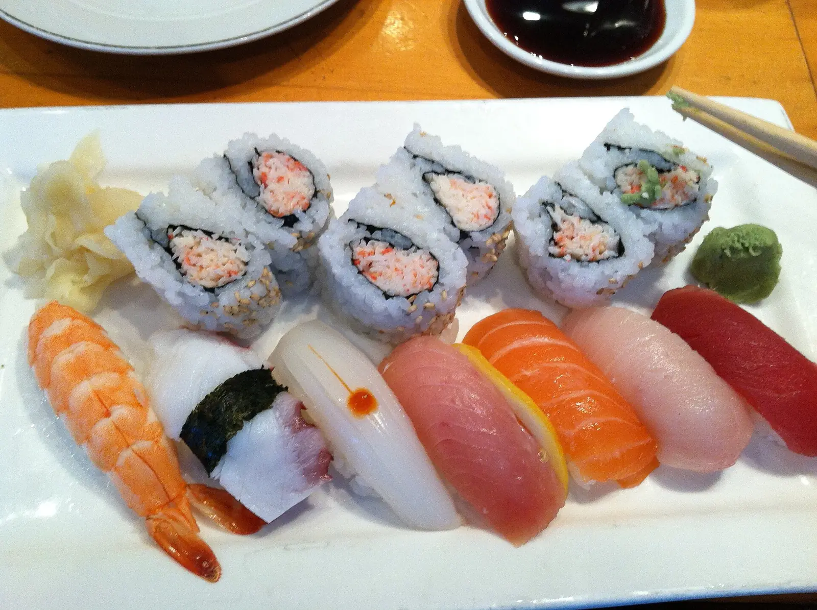 Maki rolls and nigiri