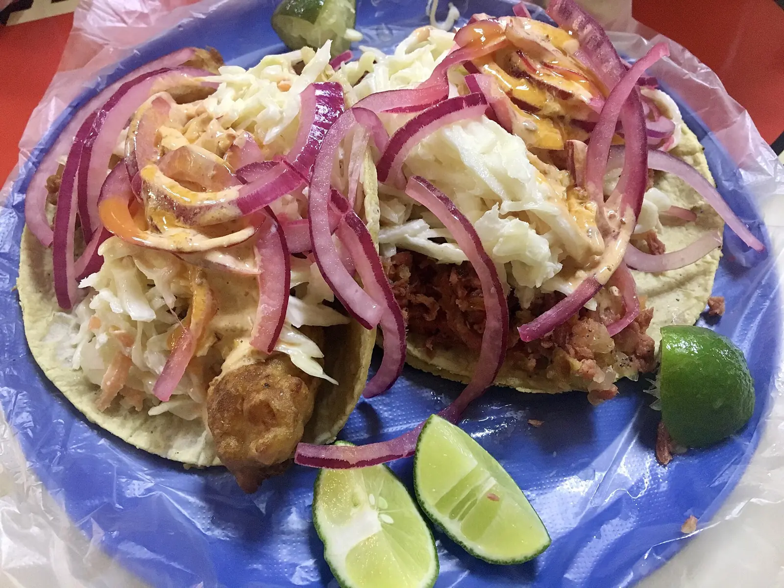 Baja-style fish tacos